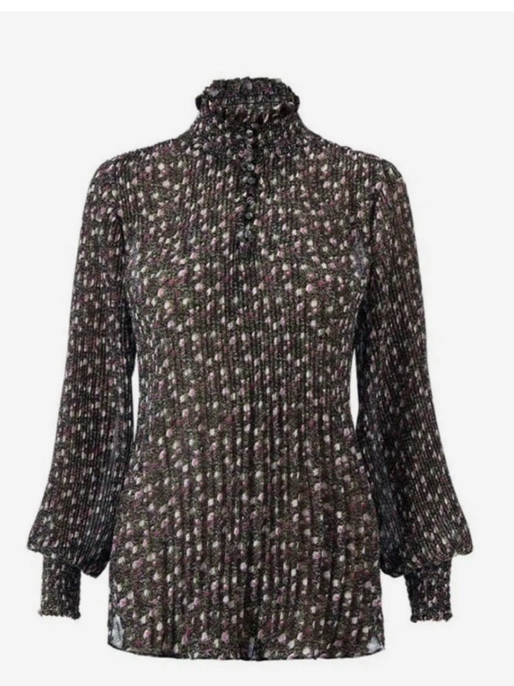 CAbi Knife Pleat Blouse #3952